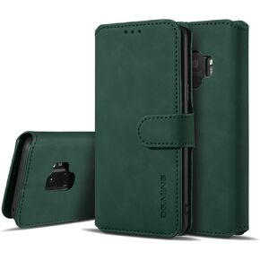 UEEBAI PU Leather Case for Samsung Galaxy S7, Vintage Retro Premium Wallet Flip Cover TPU Inner Shell [Card Slots] [Magnetic Closure] Stand Function Folio Shockproof Full Protection - Red