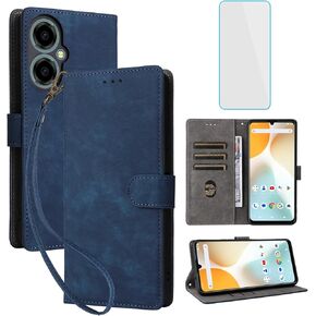 for BLU G64 Wallet Phone Case with Screen Protector [RFID Blocking] Leather Flip Card Holder Kickstand Strap Women Men Cell Phone Case for Blue G64 BLU G 64 BLUG64 Purple