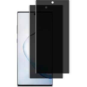 2 حزمة زجاجات مقسّرة لـ Samsung Galaxy Note 10 بالإضافة إلى واقي شاشة الخصوصية ، التغطية الكاملة ثلاثية الأبعاد المضادة لخالية من الفقاعات الخالية