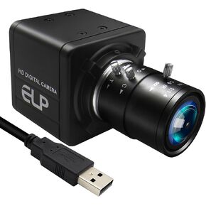 MMlove 1080P FHD USB Camera, 4X Optical Zoom Webcam with 2.8-12mm Manual Focus Lens, H.264 30fps Low Light Camera, Plug and Play for Windows/Mac/Linux/Android, Ideal for Video Conferencing,Streaming