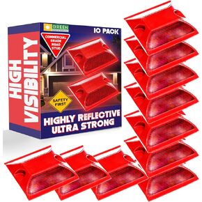 عبوة من 10 قطع من علامات الرصيف والممرات التجارية العاكسة (أبيض) in Kuwait