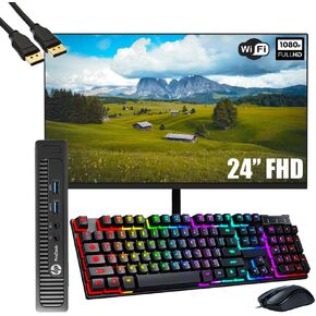 HP ProDesk 600 G1 Mini Desktop Computer PC with New 24 inches FHD Monitor, Intel Core i5-4570, 16GB RAM, 1TB SSD, Keyboard & Mouse, Windows 10 Pro (Renewed)