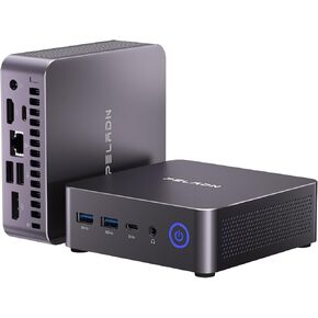 Peladn Mini PC ، AMD Ryzen 7 7735U (8C/16T ، حتى 4.75 جيجا هرتز) ، 16 جيجا بايت DDR5/512GB NVME SSD ، Type-C/DP/HD ، Mini Desktop Computer ، WIFI6 4K/60HZ Quotple-DISPLAY USB3.2/BT5.2 MINI