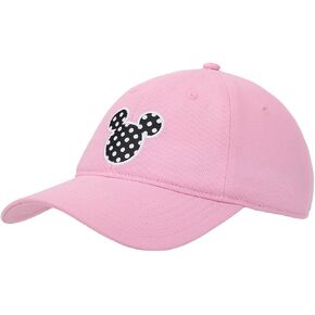 Disney Mickey & Minnie Mouse Polka Dot Ears Pink Unstructured Baseball Cap