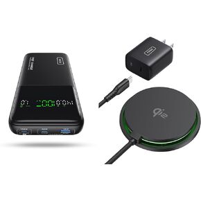 INIU 140W Power Bank Laptop Portable Charger and 15W Qi2 Certified MagSafe Compatible Charger Pad Combo