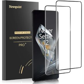 2 Pack for OnePlus 12 Screen Protector, 9H Hardness Anti-Scratch Tempered Glass Screen Film, Case Friendly, Bubble-Free, HD Clear OnePlus 12 Accessories