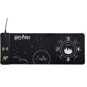 Rubber Road Ltd Harry Potter XL RGB Gaming Mat with 15W Wireless Charger | Customizable LED, Anti-Slip, Spill-Resistant