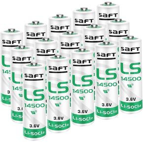 *<15 Pack>LS14500 3.6V 2600mAh AA Lithium Battery for LS 14500 Battery Applied for Special Testing Electronic Equipment etc.