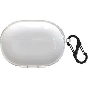 Silicone Case for Huawei FreeBuds Pro 4, Shockproof Protective Earbuds Cover with Carabiner Accessories (Clear)