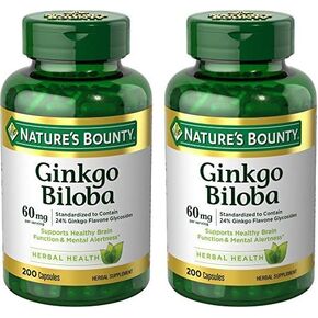 Nature's Bounty Ginkgo Biloba 60 Mg, 200 Capsules (17243)