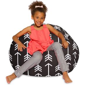 Posh Creations Bean Bag Chair for Kids, Teens, and Adults Includes Removable and Machine Washable Cover, Solid Pink, 38in - Large