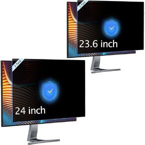 2 Pack 24 Inch 16:9 & 2 Pack 23.6 Inch 16:9 Privacy Screen for Monitor Computer Screen Privacy Filter Desktop PC Monitor Privacy Film Monitor Privacy Shield and Anti-Glare Protector Bundle