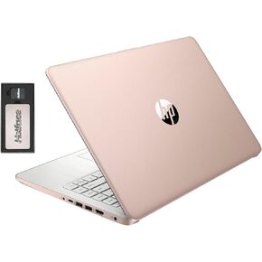HP Stream 14" HD BrightView Laptop, Intel Celeron N4120 Processor, 4GB RAM, 64GB Storage, Intel HD Graphics, 720p Webcam, 1 Year Office 365, Pink, Win 11 S, 32GB Hotface USB Card