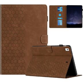 DTangLsm Case for iPad 9th/ 8th/ 7th Generation 10.2-inch 2021/2020/2019 iPad Air 3rd Generation Case, Premium Leather Multi-Angles Viewing Smart Flip Stand Cover for iPad Pro 10.5 inch 2017, Brown