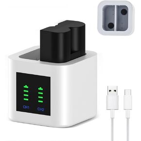Hisewen Dual Charger for Ring Doorbell Camera 2/3/3 Plus/4, Stick Up Cam(2nd & 3rd Gen), Spotlight Cam and Peephole Cam Battery