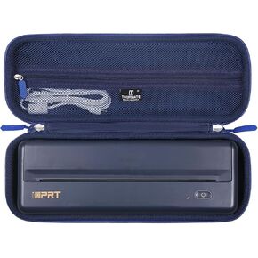 الحالة الصعبة المعمول بها IDPRT MT610/MT890/300DPI الطابعة اللاسلكية المحمولة ، علبة سفر لطابعة Bluetooth Inkless للسفر/المنزل ، صندوق التخزين (صندوق الأزرق الداكن فقط)