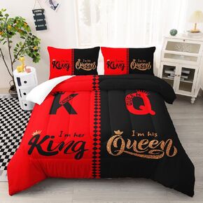 Star Comforter Set Queen Size for Kids, Black and White Plaid Decor Bedding Set for Kids Teens Adults, 1 Quilt and 2 Pillowcases