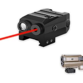 Beileshi Tactical Flashlight and Red Laser Sight Combo with Picatinny Rail Mount