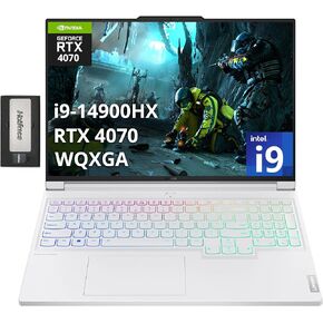 Lenovo Legion 7i 16" WQXGA 240Hz Gaming Laptop, Intel i9-14900HX, GeForce RTX 4070, 32GB DDR5, 1TB SSD, Per-Key RGB Keyboard, 1080p Camera, Wi-Fi 6E, Win 11, White, 256GB Docking Station Set