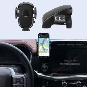 Car Phone Holder Fits for Ford F-150 2021-2024 Accessories,Buckle Mount Compatible with Car Vent,Fit Snugly and Easy to Install Fit for iPhone Android and All Smartphones