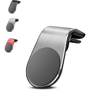 Mobile Phone Navigation Magnetic Bracket, L Type 360° Rotatable Magnetic Phone Mount for Car, Air Vent Smartphone Holder All Smartphones(Black)