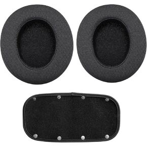 Replacement Earpads and Headband Cover for Audio Technica ATH M50X/M40X, HyperX Cloud/Alpha Series, Steelseries Arctis, Turtle Beach Stealth and More, Improved Durability, Enhanced Comfort,Black