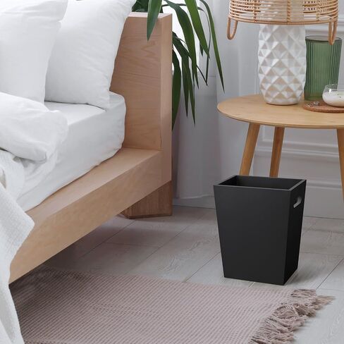 2 Gallon Wicker Trash Can, Woven Water Hyacinth Wicker Waste Basket for Bathroom, Small Trash Can for Bedroom, Round Garbage Can for Boho Decor Bedroom Bathroom in Saudi Arabia