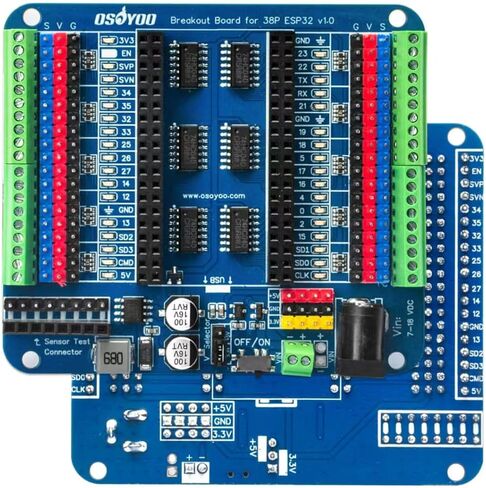 OSOYOO ESP32 & ESP8266 Shiled Breakout Board V1.0, 30P Board in Kuwait