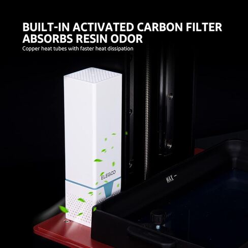 ELEGOO Mini Air Purifier with Activated Carbon Filter and Universal Adaptor for LCD/DLP/MSLA Resin 3D Printer(Pack of 2) in Saudi Arabia
