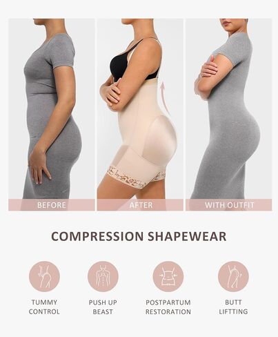 FeelinGirl Fajas Post Surgery Compression Garment Tummy Control Shapewear for Women Butt Lifter Body Shaper in Saudi Arabia