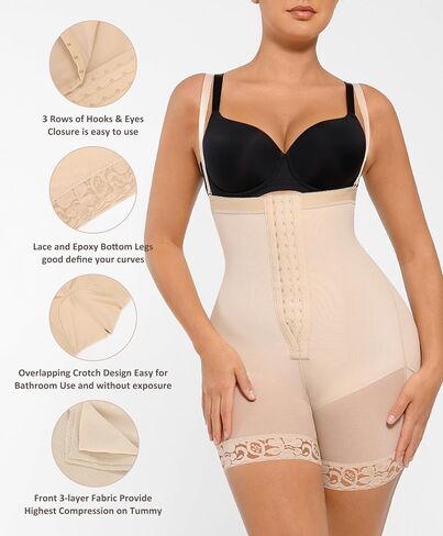 FeelinGirl Fajas Post Surgery Compression Garment Tummy Control Shapewear for Women Butt Lifter Body Shaper in Saudi Arabia