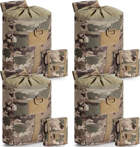 4 Pack Molle Dump Pouch Foldable Tactical Military Pouch for Belt Drawstring Magazine Utility Pouch Waist Bag in Saudi Arabia