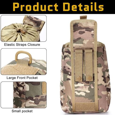 4 Pack Molle Dump Pouch Foldable Tactical Military Pouch for Belt Drawstring Magazine Utility Pouch Waist Bag in Saudi Arabia