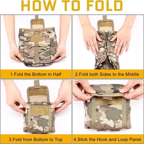 4 Pack Molle Dump Pouch Foldable Tactical Military Pouch for Belt Drawstring Magazine Utility Pouch Waist Bag in Saudi Arabia