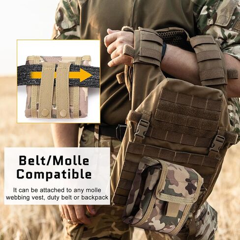 4 Pack Molle Dump Pouch Foldable Tactical Military Pouch for Belt Drawstring Magazine Utility Pouch Waist Bag in Saudi Arabia