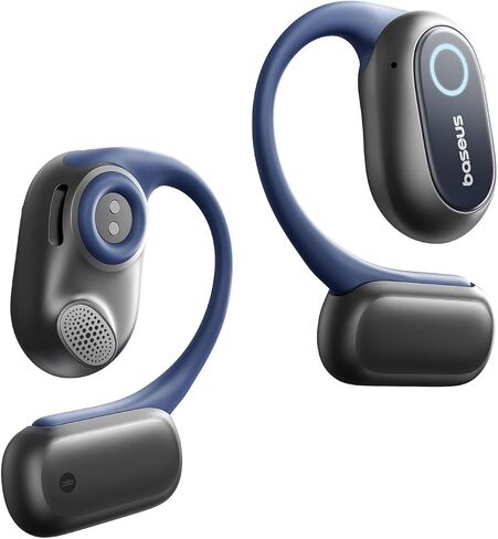 Baseus Bowie MC1 Open Ear Earbuds with Bowie MF1 Open-Ear Earbuds, Hi-Res Wireless Audio with LDAC, Rich Bass, Comfortable Silicone Cushion Design, 60H Play, AI Clear Calls, Bluetooth 5.4, Waterproof in Saudi Arabia