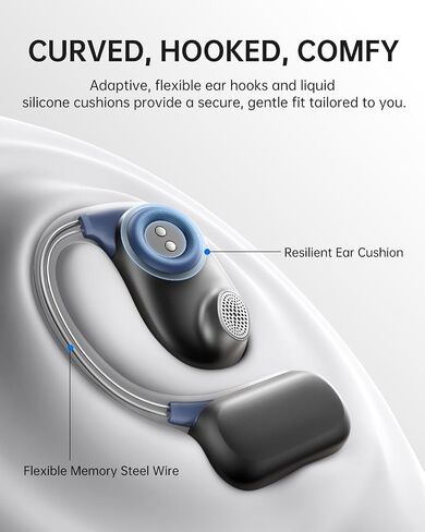 Baseus Bowie MC1 Open Ear Earbuds with Bowie MF1 Open-Ear Earbuds, Hi-Res Wireless Audio with LDAC, Rich Bass, Comfortable Silicone Cushion Design, 60H Play, AI Clear Calls, Bluetooth 5.4, Waterproof in Saudi Arabia