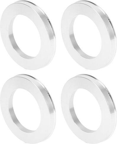 Car Wheel Hub Centric Rings Durable Wheels Center Shaft Shock Absorbing Hubrings Silver Tone 4 Pcs OD 83.1mm to ID 75.1mm Aluminum Alloy in Saudi Arabia