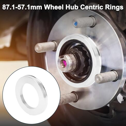Car Wheel Hub Centric Rings Durable Wheels Center Shaft Shock Absorbing Hubrings Silver Tone 4 Pcs OD 83.1mm to ID 75.1mm Aluminum Alloy in Saudi Arabia