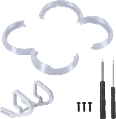 Drone Protector Kit for DJI Neo, Drone Accessories Plastic Protective Cover Bumper Guard with Screw and Screwdriver Compatible with DJI Neo (Gray) in Saudi Arabia