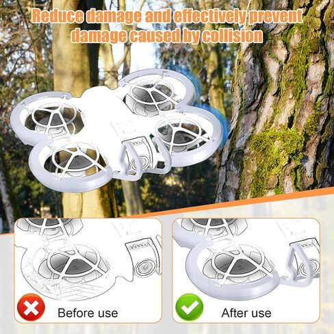Drone Protector Kit for DJI Neo, Drone Accessories Plastic Protective Cover Bumper Guard with Screw and Screwdriver Compatible with DJI Neo (Gray) in Saudi Arabia