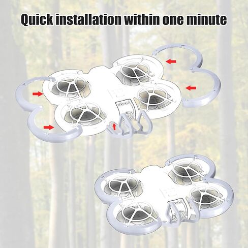 Drone Protector Kit for DJI Neo, Drone Accessories Plastic Protective Cover Bumper Guard with Screw and Screwdriver Compatible with DJI Neo (Gray) in Saudi Arabia