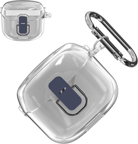 بالنسبة إلى غطاء علبة JBL Tune Flex ، حالة سماعات أذن واقية من PC Clear Clear ، متوافقة فقط مع JBL Tune Flex ، علبة سماعات الرأس مع مجموعة ملحقات Carabiner （Clear Purple） in Kuwait