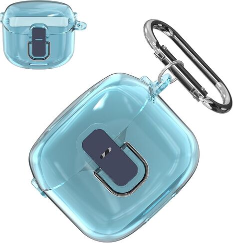 بالنسبة إلى غطاء علبة JBL Tune Flex ، حالة سماعات أذن واقية من PC Clear Clear ، متوافقة فقط مع JBL Tune Flex ، علبة سماعات الرأس مع مجموعة ملحقات Carabiner （Clear Purple） in Kuwait