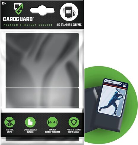 CardGuard Premium Clear Card Sleeves, 100ct – Standard Size Penny Sleeves for Pokémon, Sports Cards, Baseball, Football, and Collectible Trading Cards – Acid-Free, PVC-Free, Durable Protection in Kuwait