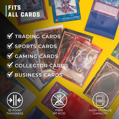 CardGuard Premium Clear Card Sleeves, 100ct – Standard Size Penny Sleeves for Pokémon, Sports Cards, Baseball, Football, and Collectible Trading Cards – Acid-Free, PVC-Free, Durable Protection in Kuwait