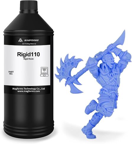 Rigid110 3D Resin with Ultra-high Rigidity & Strength for Functional Parts, High Precision Engineering Resin for LCD DLP 3D Printers (Black, 1000g) in Kuwait