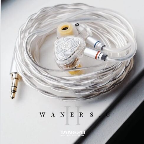 سماعات الرأس Wan'er S.G 2 في الأذن ، سماعات ألعاب IEM ، سماعات أذن سلكية مع سائق ديناميكي على حجاب الحاجز 10 مم ، كابل مسطح 0.78 ملم 2 دبوس لقواعد DJ Audiophiles (أسود مع Mic-type C) in Kuwait