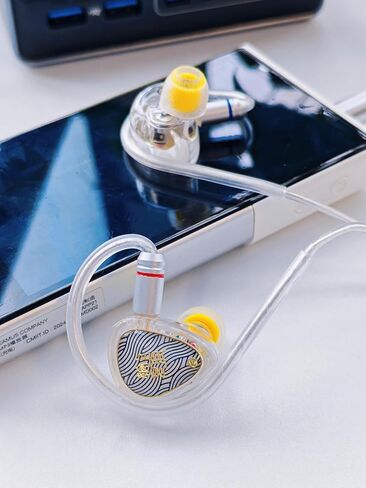 سماعات الرأس Wan'er S.G 2 في الأذن ، سماعات ألعاب IEM ، سماعات أذن سلكية مع سائق ديناميكي على حجاب الحاجز 10 مم ، كابل مسطح 0.78 ملم 2 دبوس لقواعد DJ Audiophiles (أسود مع Mic-type C) in Kuwait