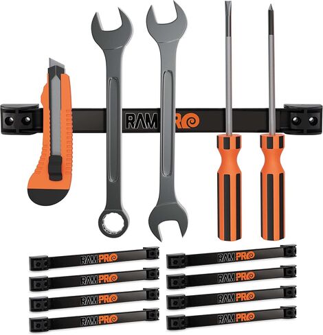 12" Magnetic Tool Holder Strip - A Tool Magnet Bar for Garage Organization, Shop Organization, and Workbench Accessories, Best Father's Day Gift, Easy To Install in Workshop, Mounting Screws Included. in Kuwait